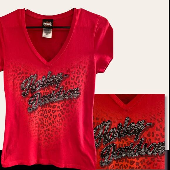 Harley Davidson Leopard Tee Bruce Rossmeyer’s Dayton Beach S like new - Picture 7 of 7